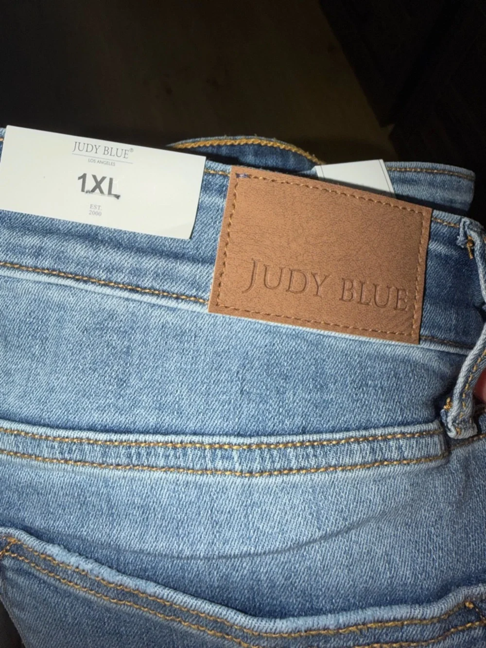 Never worn Judy Blue Light Denim Cutoff Shorts; *have been cut additionally* - Picture 6 of 6